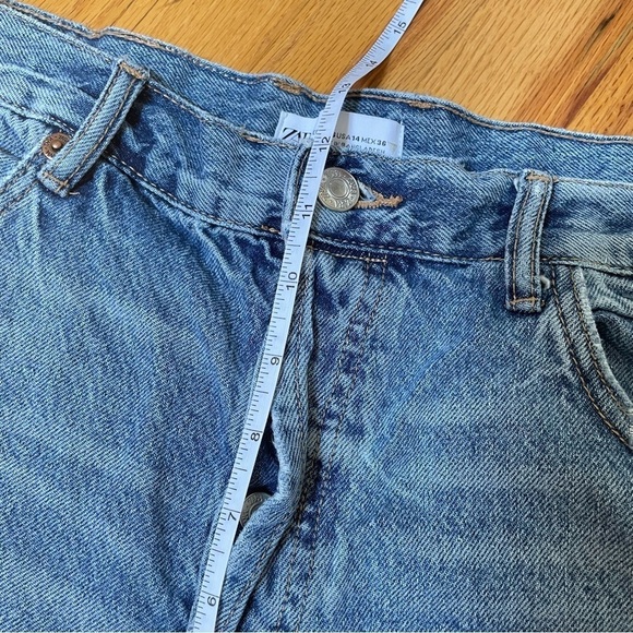 Zara distressed 2” inseam high waist shorts 14 - Picture 4 of 5